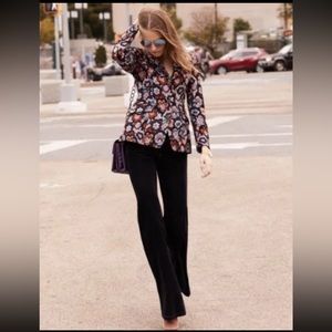 Theory  Blazer Floral  Jacket Riding Jkt Jacquard Size 0 NWT $555